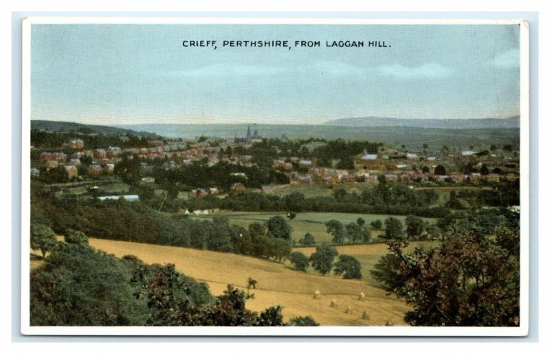 Crieff Perthshire from Laggan Hill Scotland UK Postcard