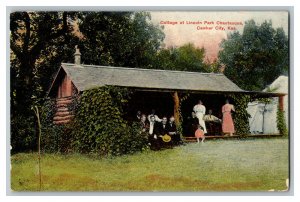 1909 Postcard Cottage Lincoln Park Chautauqua Cawker City KS Standard View Card 