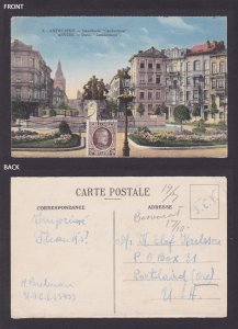BELGIUM, Postcard, Antwerp City, Statue Lambermont