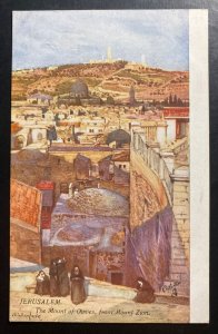 Mint Jerusalem Palestine Picture Postcard The Mount Of Olives Mt Zion