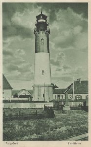 Heligoland Lighthouse Germany North Sea Antique Postcard