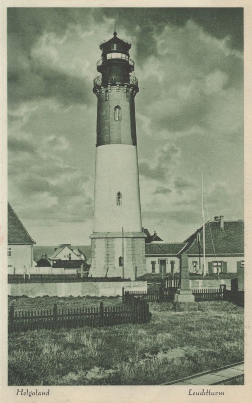 Heligoland Lighthouse Germany North Sea Antique Postcard