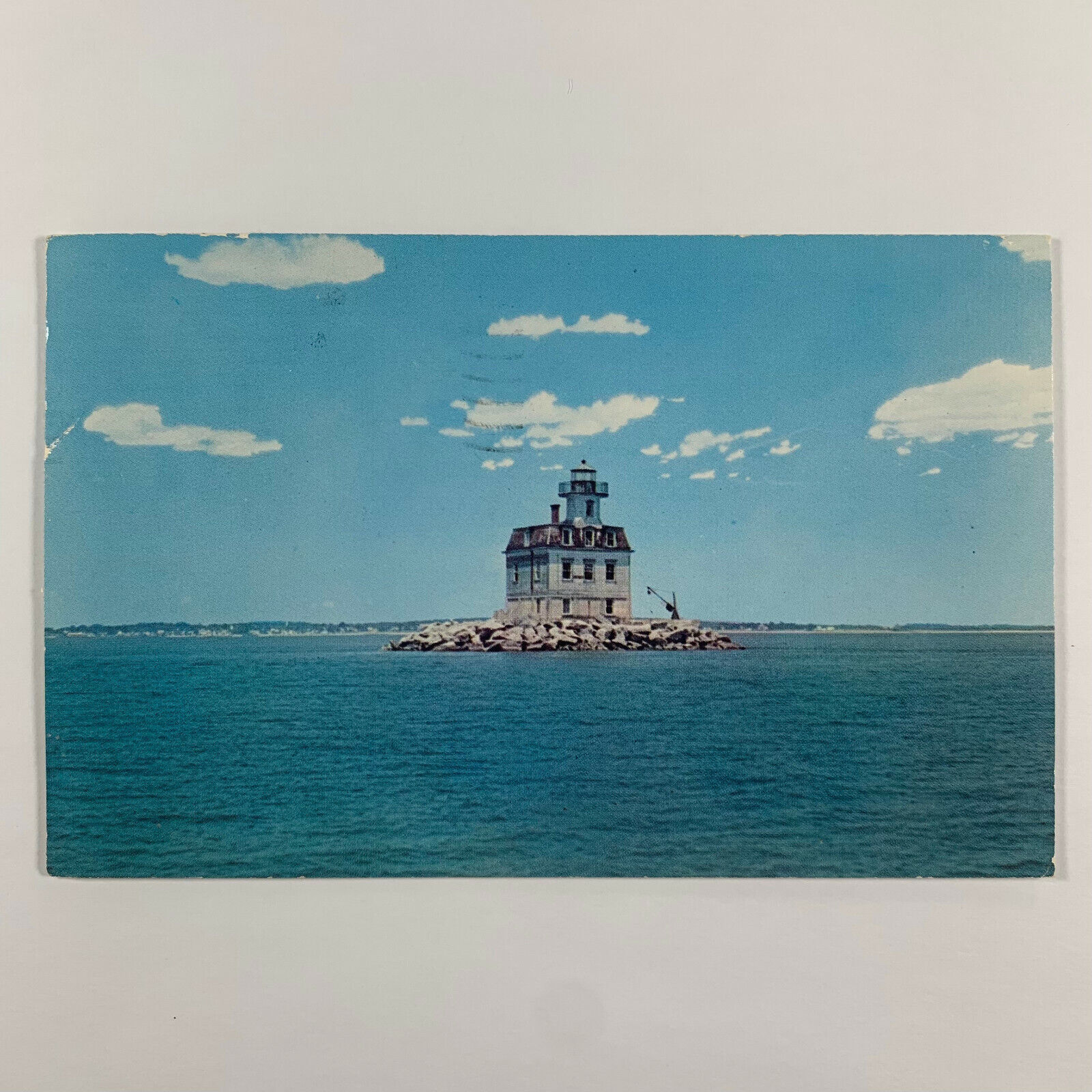 Postcard New York Long Island NY Gardiners Bay Lighthouse Head Light ...