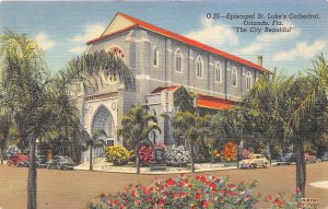 Orlando Florida 1940s Postcard Episcopal St. Luke's Cathedral 