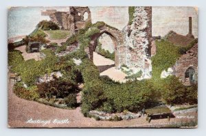 Hastings Castle Ruins East Sussex England UK UNP Unused DB Postcard J16