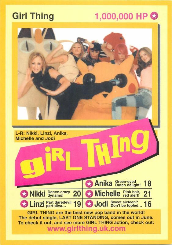 Girl thing advertising postcard