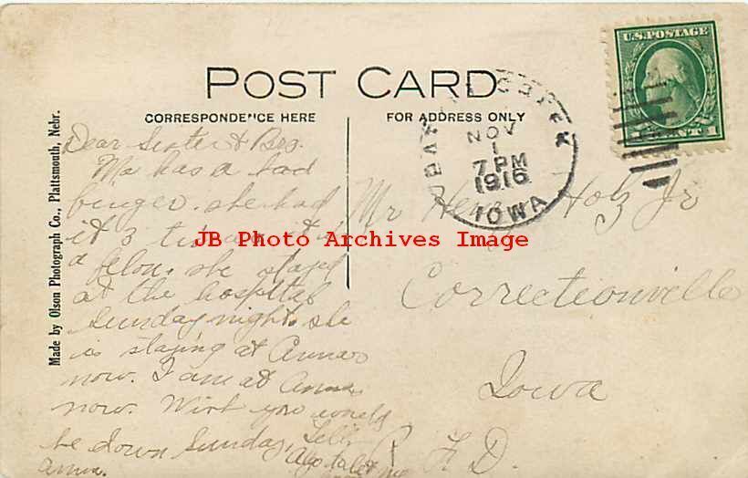 Carta De Dep sito Iowa Roble Foto Real Postal Estaci n Ferrocarril 