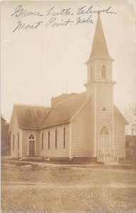 J42/ West Point Nebraska RPPC Postcard c1910 Lutheran Church  167