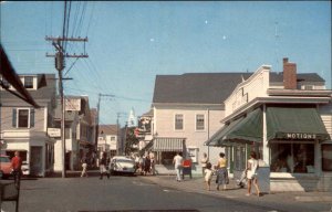 Provincetown Massachusetts MA Main Street Near Wharf 1950s-60s Vintage Postcard