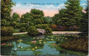 Lily Pond in Washington Park, Milwaukee Wisconsin E.C. Kropp