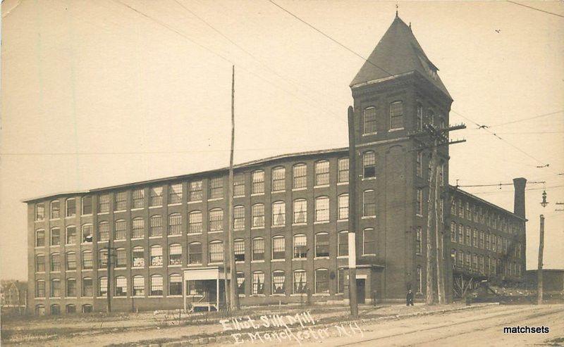 C1910 Elliot Silk Mill EAST MANCHESTER NEW HAMPSHIRE RPPC factory industry  3064