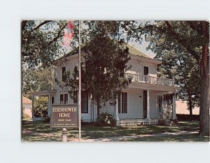 Postcard Eisenhower Home, Abilene, Kansas