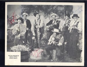 REAL PHOTO PHOTOGRAPH BRANSON MISSOURI THE BALDKNOBBERS AUTOGRAPH SIGNED MO.
