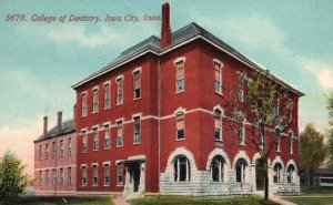 1913 College Of Dentistry Campus Landscape View Iowa City IA Posted Postcard