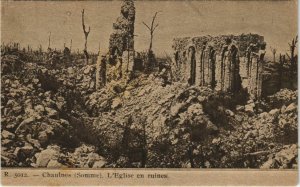 CPA CHAULNES L'Église en ruines (121433)