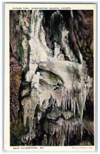 c1926 Father Time Washington Crystal Cavern Hagerstown Maryland Vintage Postcard