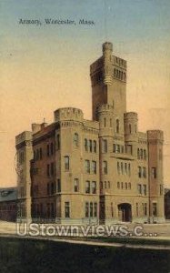 Armory - Worcester, Massachusetts MA Postcard
