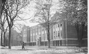 High School and Hills School Real Photo Birmingham MI 