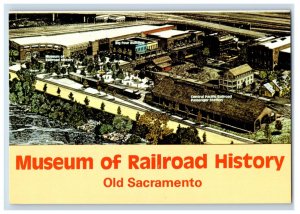 Vintage Museum Of Railroad History Old Sacramento Postcard #AE