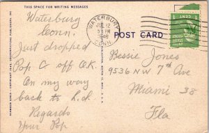 Plenty on the Ball Risqué Signed B. Armstrong Postcard from Waterbury CT 1948