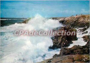 Postcard Modern Brittany in Presqu'ile de Quiberon couleus Tampere on the Cot...