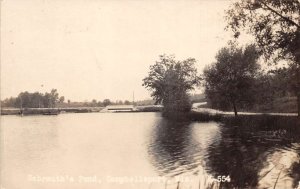 Campbellsport Wisconsin Schrauth's Pond Real Photo Vintage Postcard AA84374