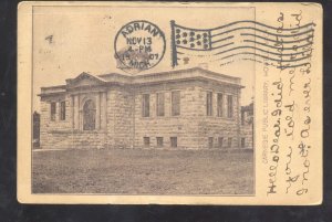 HOWELL MICHIGAN CARNEGIE PUBLIC LIBRARY 1907 TO ADRIAN MIC VINTAGE POSTCARD