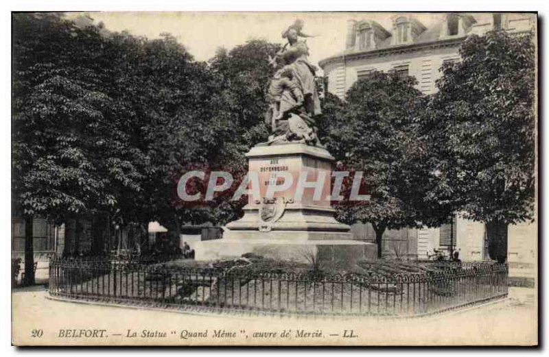 Old Postcard Belfort Statue When Meme