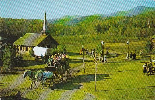 New York Frontier Town 90 Year Old Stage Coach Returnting To Frontier Town 1954