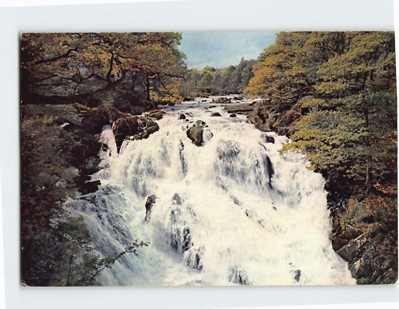 Postcard Swallow Falls, Snowdonia National Park, Betws-y-Coed, Wales