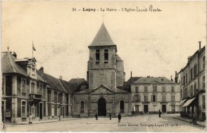 CPA LAGNY-sur-MARNE La Mairie - L'Eglise (1320269)