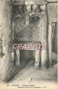 Old Postcard Loches Royal Castle Oratory of Anne of Brittany