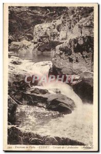 near Vichy Cusset Old Postcard of Waterfall & # 39ardoisiere