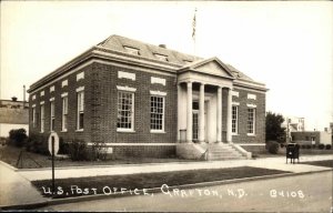 Grafton North Dakota ND U.S. Post Office Real Photo Vintage Postcard