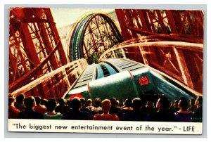 Vintage 1954 Advertising Postcard Cinerama Theatres - Large Screen Rollercoaster