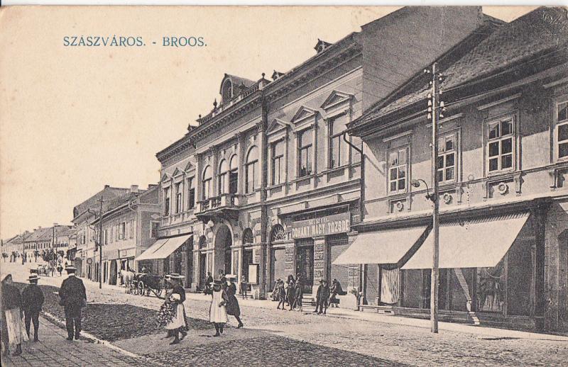 Romania 1915 Orastie Szászváros Broos Transylvania Hunedoara shops animated PC