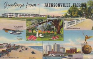 Florida Jacksonville Greetings From Multi View Curteich