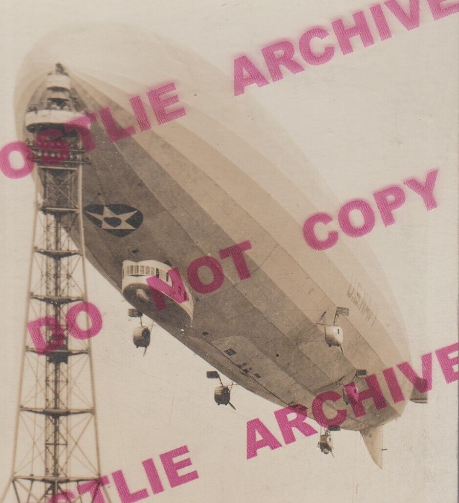 Lakehurst NEW JERSEY RPPC 1928 USS LOS ANGELES Mooring Post US NAVY ...