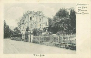 Germany Baden-Baden Villa Hilda Dependance des hotel Messmer vintage postcard 