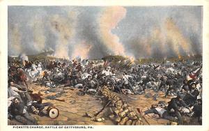 Civil War Post Card Old Vintage Antique Postcard Picketts Charge, Battle of G...