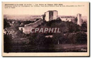 Old Postcard Montoire on the Loir Ruins of Chateau