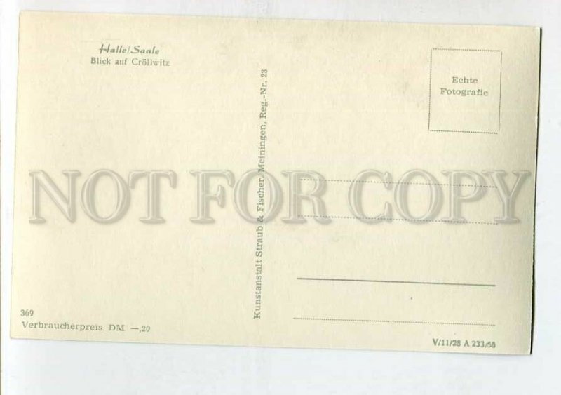 3142897 Germany HALLE SAALE Crollwitz Vintage postcard