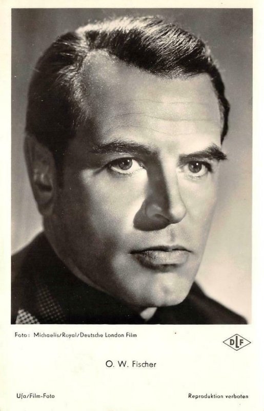 O.W. FISCHER Austrian Film Actor Movie Star ca 1950s Vintage Postcard