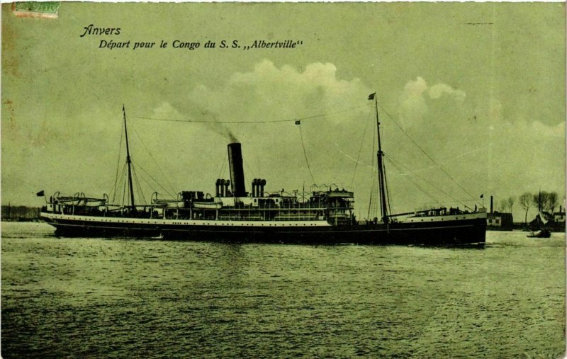 CPA AK Depart pour le Congo du S.S. Albertville - Anvers SHIPS (911685)