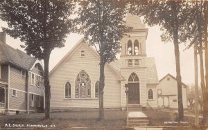 Richmondville New York ME Church Real Photo Vintage Postcard AA77549