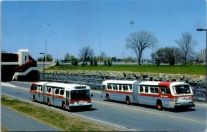Postcard ON Toronto GM OC Transpo Bus 8205 by Queensway Station 1970s K59