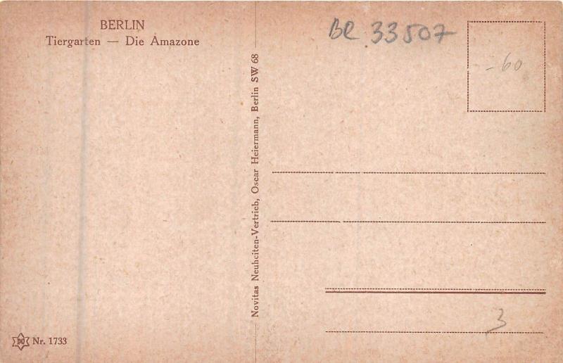 Br33507 Berlin Die amazone Tiergarten germany