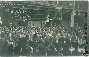 VINTAGE POSTCARD: GENOA - PHOTOGRAPHIC: PROCESSION-