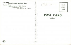 Richard German Memorial Wing Jackson County Public Hospital Unposted Postcard 