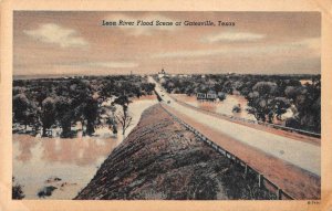 Gatesville Texas Leon River Flood Scene Vintage Postcard AA27859